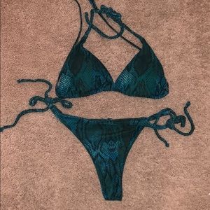 Blue Snake Skin Bikini